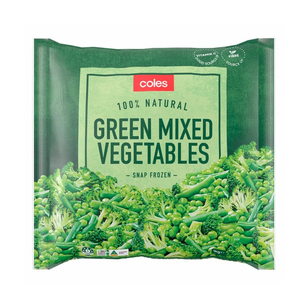 Coles Frozen Green Mixed Vegetables | 1kg