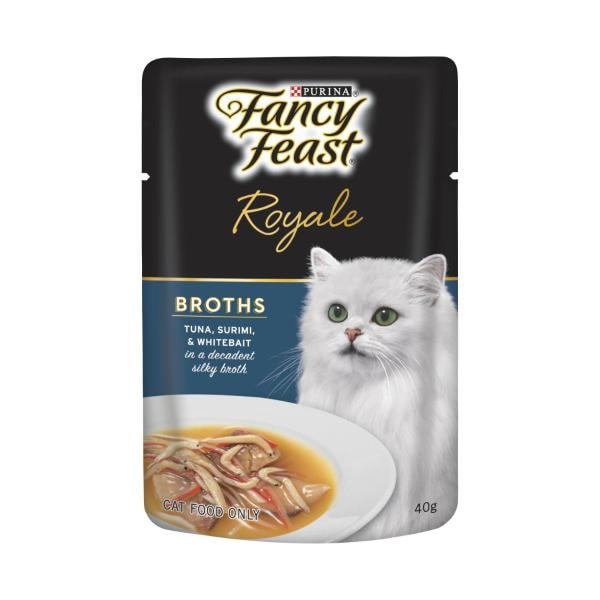 Fancy Feast Royale Broths Tuna Whitebait Cat Food | 40g