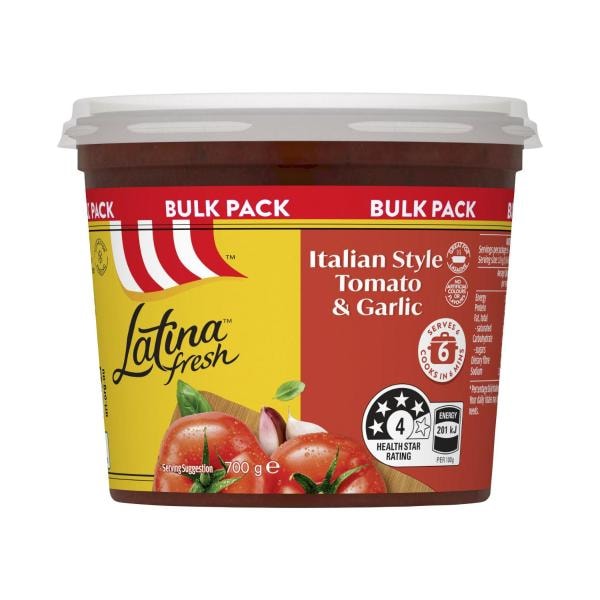 Latina Dy Pasta Sauce Italian Tomato Garlic | 700g