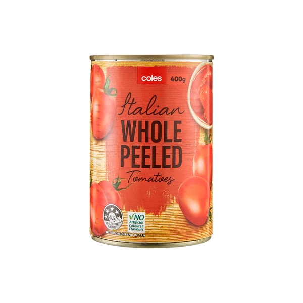 Coles Italian Whole Peeled Tomatoes | 400g