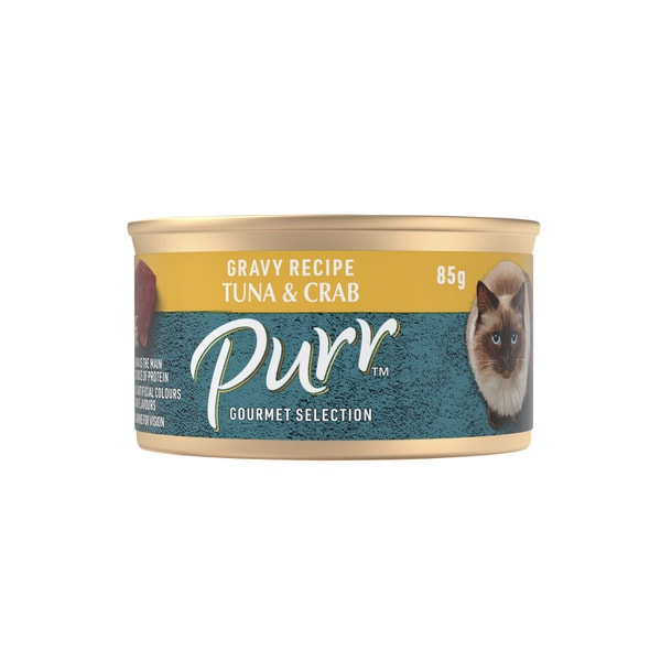 Purr Gourmet Flaked Tuna & Crabmeat in Gravy Cat Food | 85g