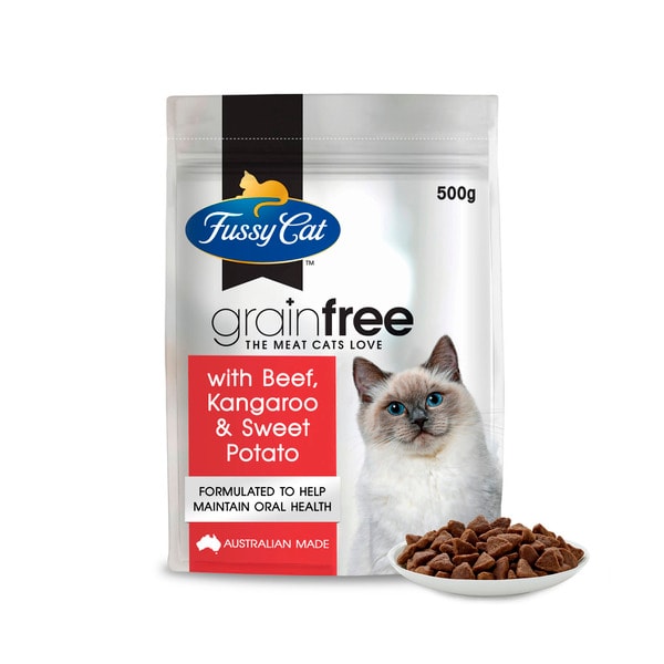 Fussy Cat Grain Free Adult Dry Cat food Beef & Kangaroo With Sweet Potato | 500g