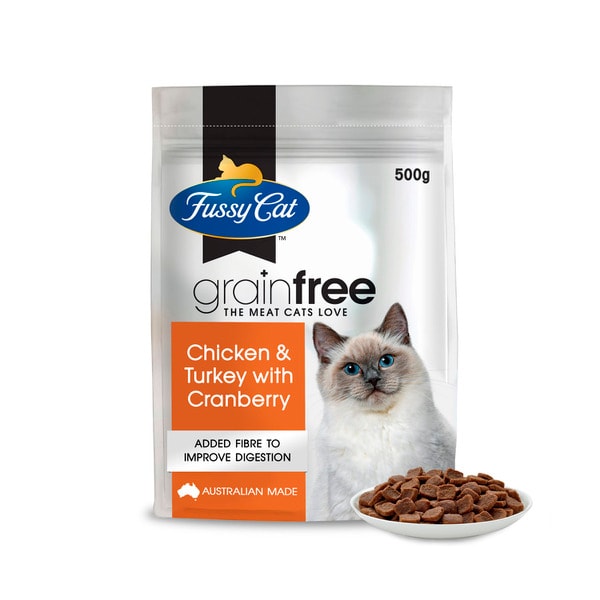 Fussy Cat Grain Free Adult Dry Cat food Chicken & Turkey With Cranberry | 500g