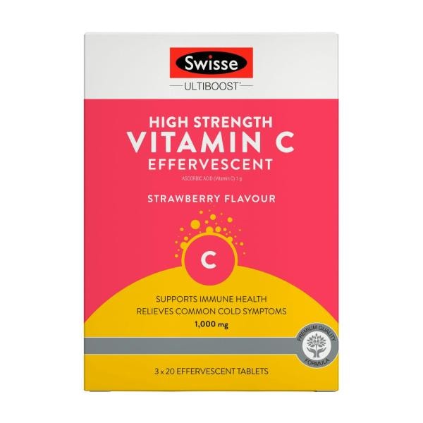Swisse Ultiboost High Strength Vitamin C Effervescent | 60 pack