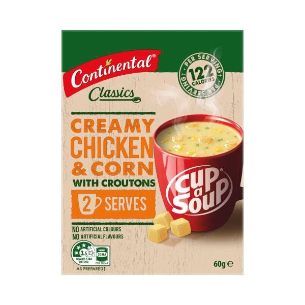 Continental Cup A Soup Creamy Chicken & Corn With Croutons Serves 2 | 60g