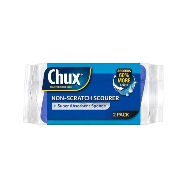 Chux Non Scratch Scourer Sponge | 2 pack