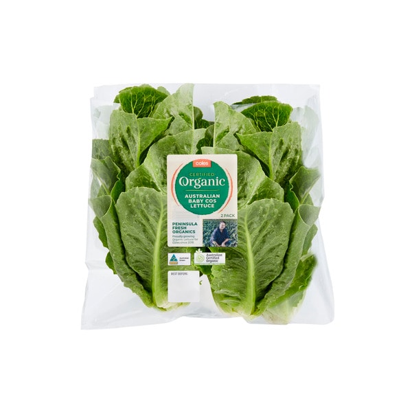Coles Organic Baby Cos Lettuce | 2 pack
