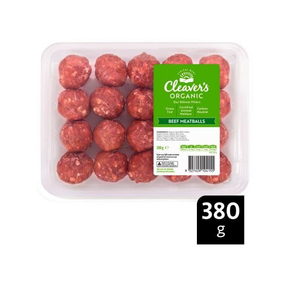 Cleaver's Organic Grass-Fed Beef Meatballs | 380g