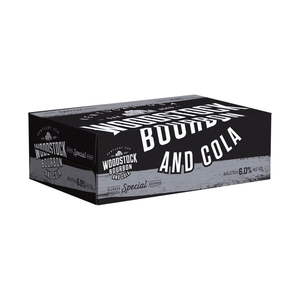 Woodstock Bourbon & Cola 6% 375mL | 24 Pack