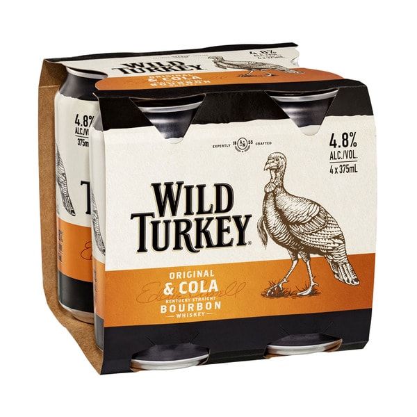 Wild Turkey & Cola Can 375mL | 4 Pack