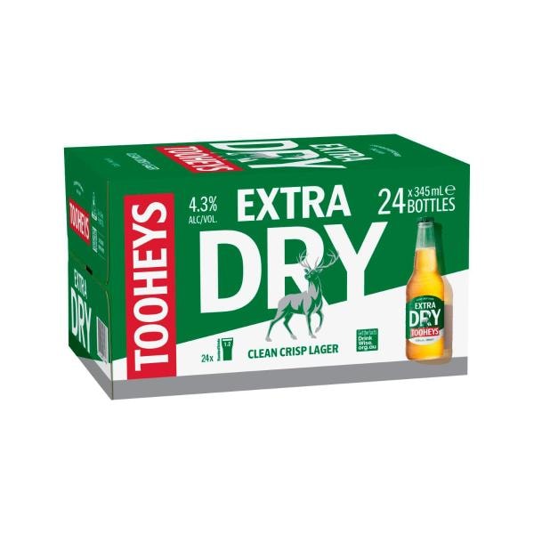 Tooheys Extra Dry Bottle 345mL | 24 Pack