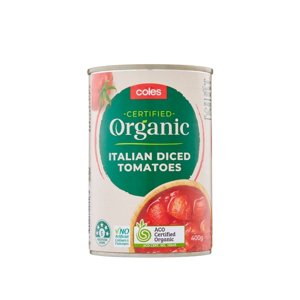 Coles Organic Diced Tomatoes | 400g