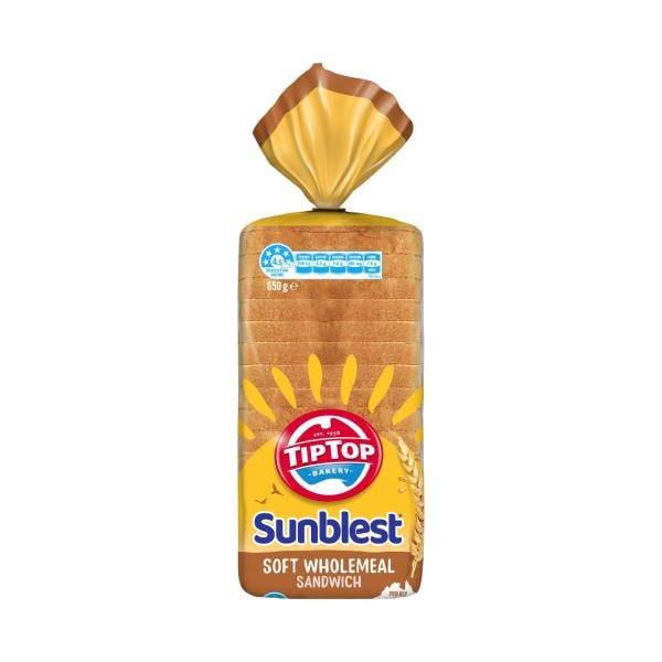 Tip Top Sunblest Wholemeal Sandwich Bread | 650g
