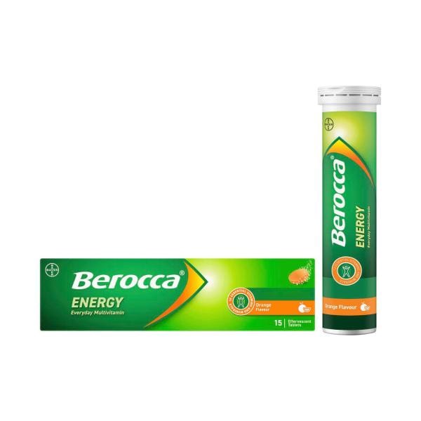 Berocca Energy Vitamin B & C Orange Flavour Effervescent Tablets | 1 Pack