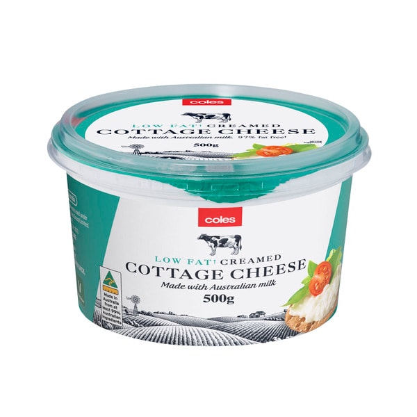 Coles Low Fat Creamed Cottage Cheese | 500g