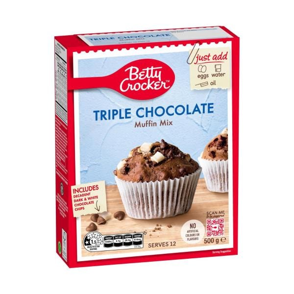 Betty Crocker Triple Chocolate Muffin Mix | 500g