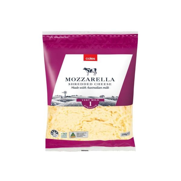 Coles Cheese Shredded Mozzarella | 250g