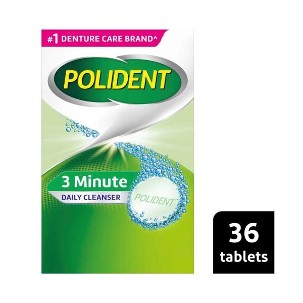 Polident 3 Minute Daily Cleanser for dentures and partials | 36 pack