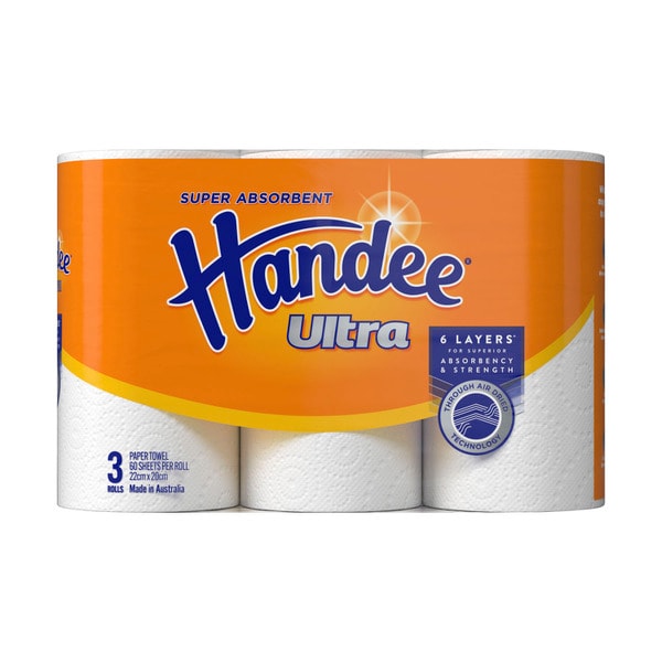 Handee Ultra White Paper Towels | 3 pack
