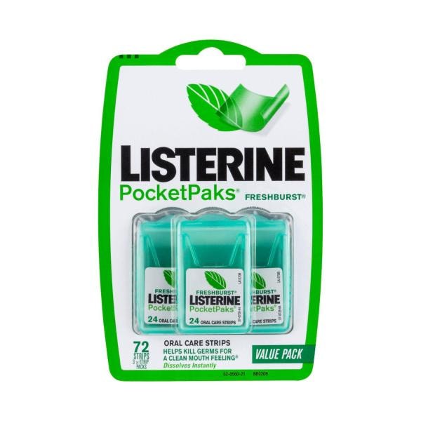Listerine Pocketpaks Oral Care Strips Freshburst | 72 pack