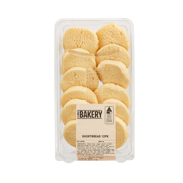 Coles Bakery Butter Shortbread | 12 pack
