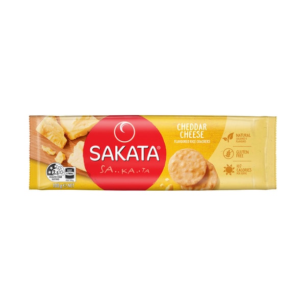 Sakata Extra Tasty Cheddar Cheese Rice Crackers | 100g