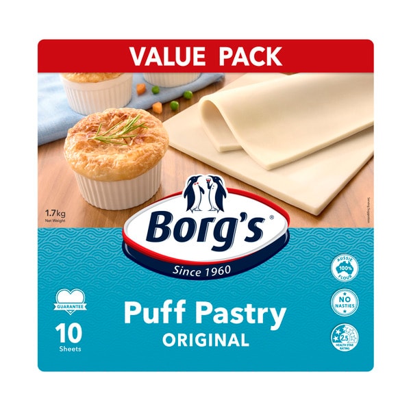 Borgs Frozen Puff Pastry Sheets | 1.7kg