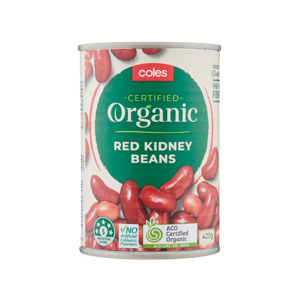 Coles Organic Beans Red Kidney | 400g