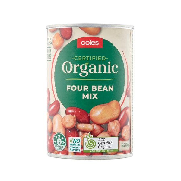 Coles Organic Beans 4 Bean Mix | 400g