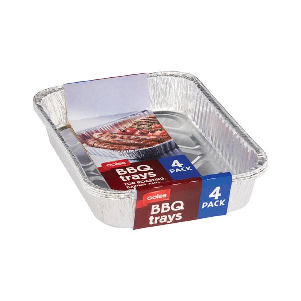 Coles BBQ Trays | 4 pack