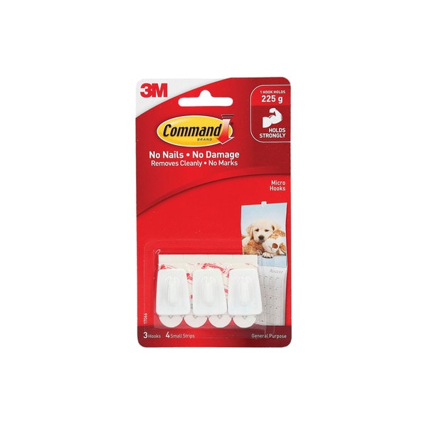 3M Command Adhesive Micro Hooks | 3 pack