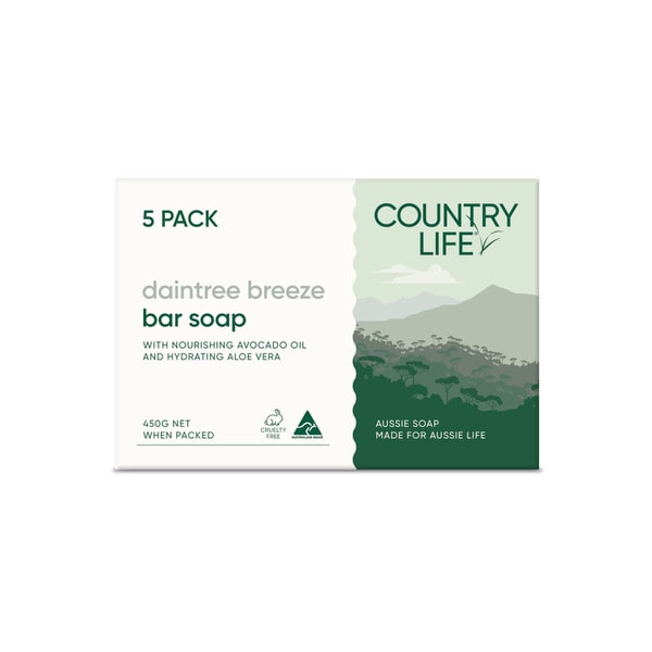 Country Life Bar Soap Daintree Breeze 450g | 5 pack