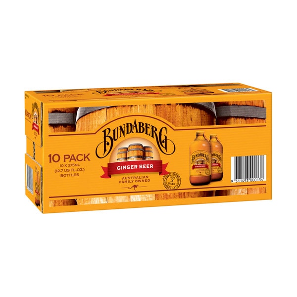 Bundaberg Ginger Beer 10X375mL | 10 pack
