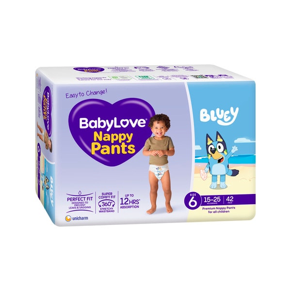 Babylove Nappy Pants Size 6 (15-25Kg) | 42 pack
