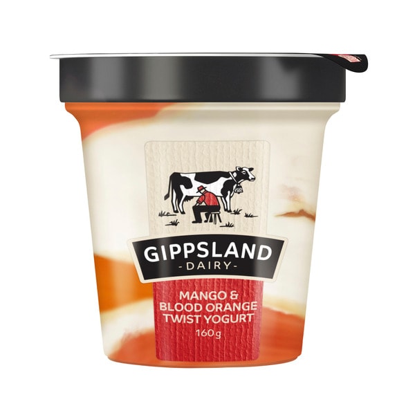 Gippsland Dairy Mango & Blood Orange Twist Yoghurt | 160g