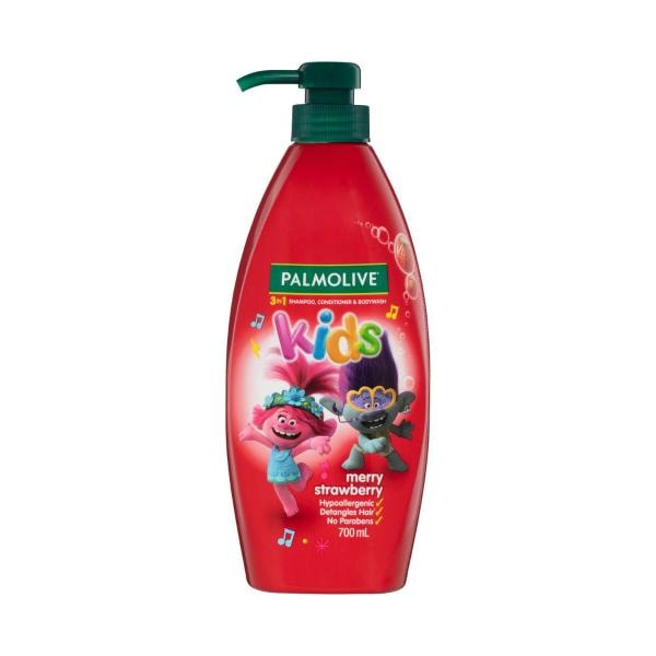 Palmolive Kids 3 in 1 Merry Strawberry Shampoo Conditioner & Bodywash | 700mL