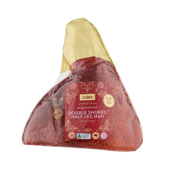 Coles Beechwood Double Smoked Half Leg Ham | approx. 4.5kg