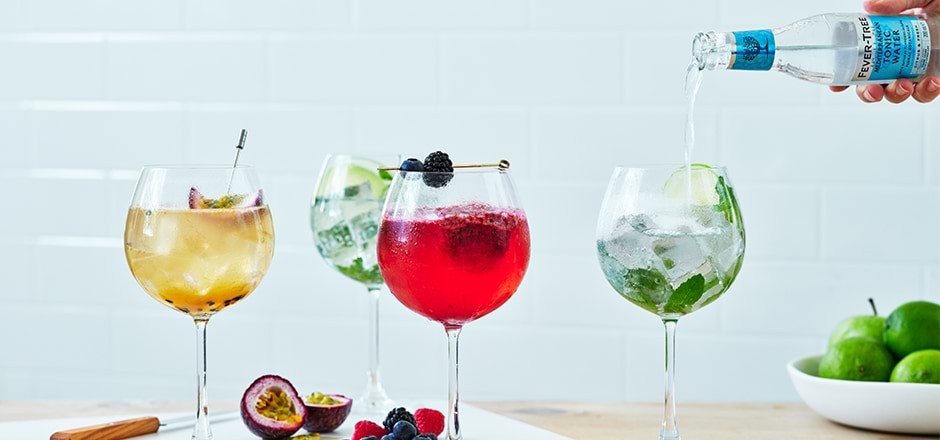 variations of gin and tonic cocktails