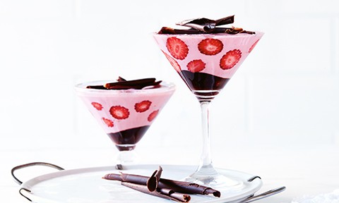 Chocolate strawberry martini