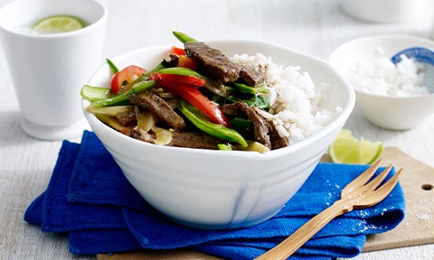 Five-spice beef and vegetable stir-fry