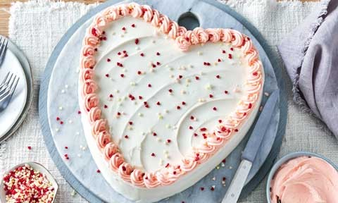 Layered Vanilla Heart Cake