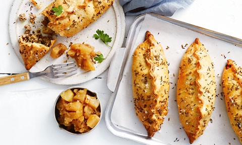 Pork Pasties with Quick Pear Relish