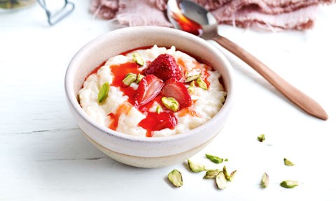Rice Pudding with Roasted Strawberries