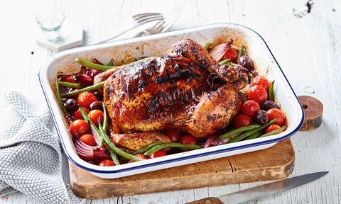 One-pan slow-roasted chicken