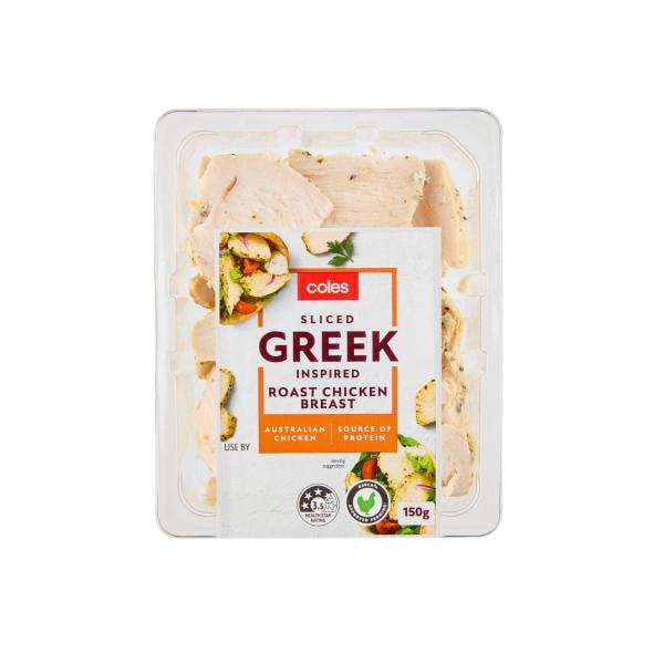 Coles Coles Sliced Greek Inspired Roast Chicken Breast | 150g