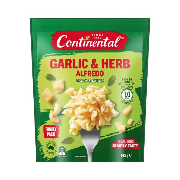Continental Continental Alfredo With Garlic & Herb Family Pasta & Sauce | 145g