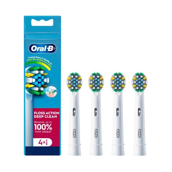 Oral B Floss Action Deep Clean Refill Brush Heads | 4 Pack