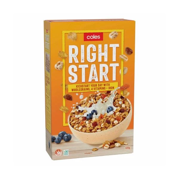 Coles Coles Right Start Fruit & Fibre Cereal | 420g