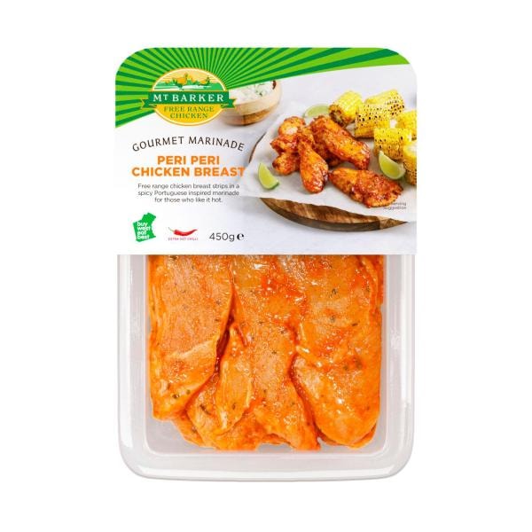 Mount Barker Free Range Chicken Breast Strips Peri Peri | 450g
