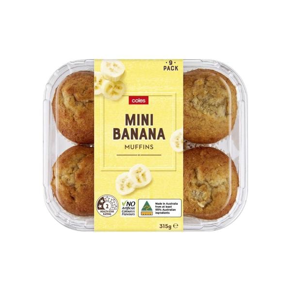 Coles Coles Banana Muffins 9 Pack | 315g